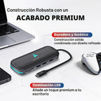 Estación de acoplamiento Wozoyo tipo C 9 en 1 con 2 puertos USB 5 Gbps, 2 x 4K HDMI, Gigabit Ethernet, lector de tarjetas SD y TF, PD 100 W, USB 2.0, USB-C Hub, compatible con Thunderbolt 4, macOS