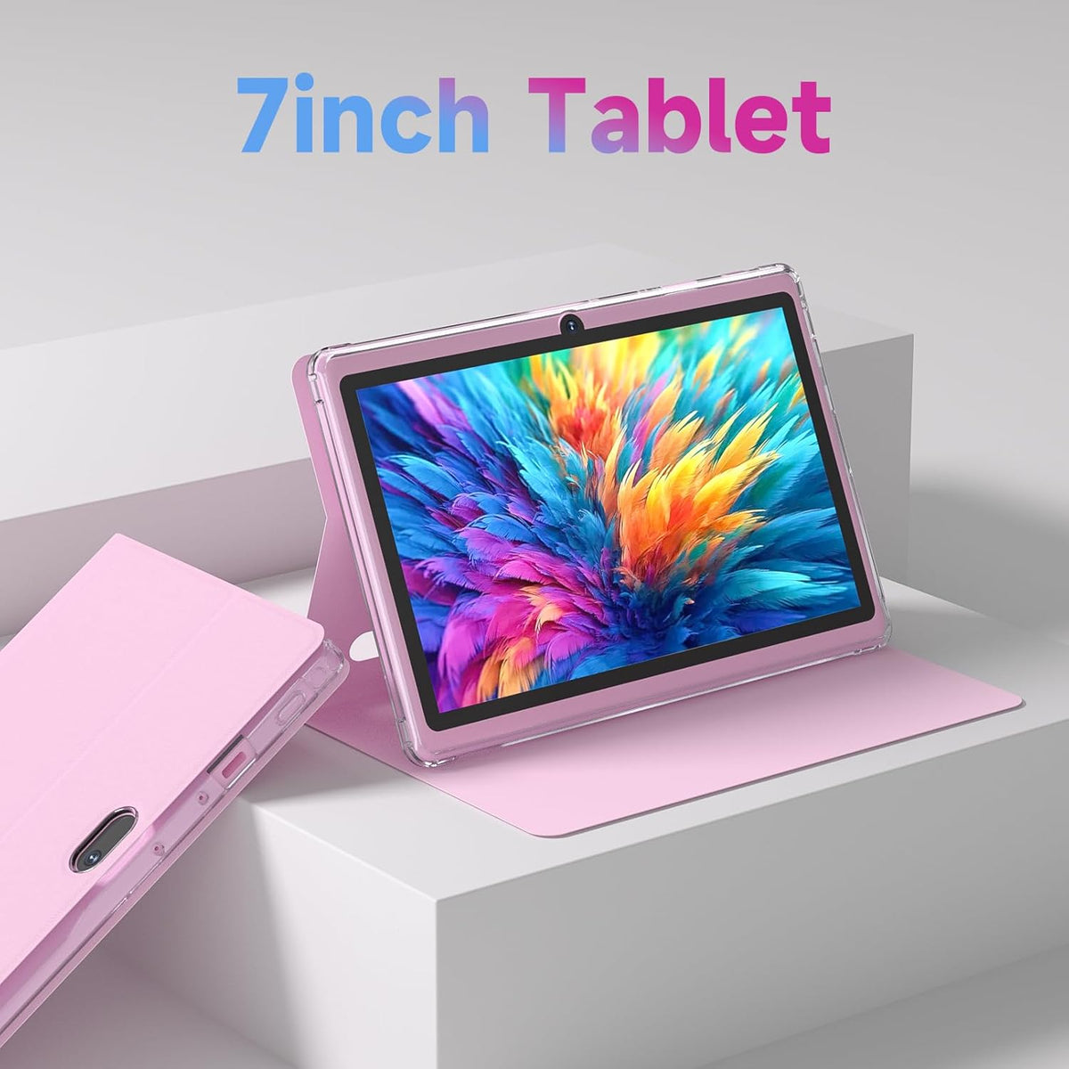 HOTTABLET Tablet Android 14.0 de 7 pulgadas con funda protectora, 8...
