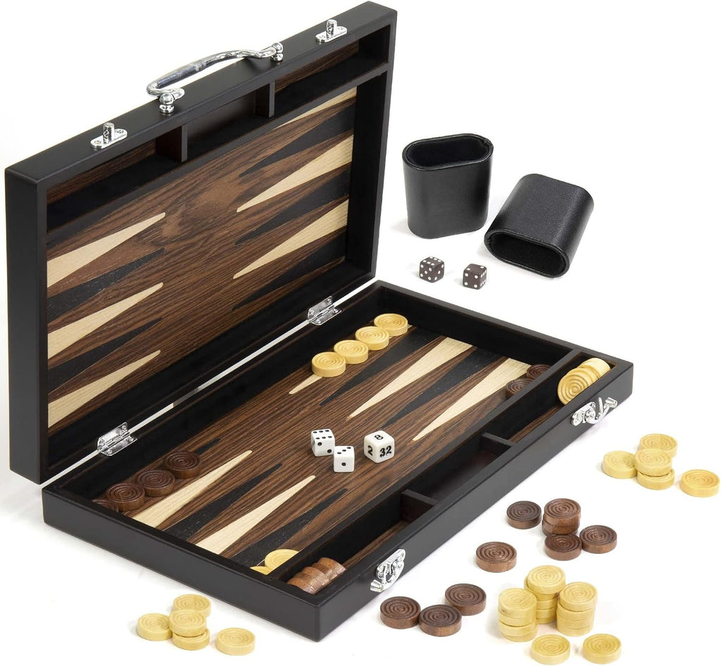 Merchant Ambassador Craftsman Deluxe Backgammon Set