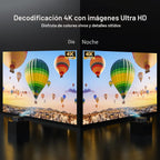 Proyector de decodificación ANSI 4K 2000 con WiFi y Bluetooth, cine...