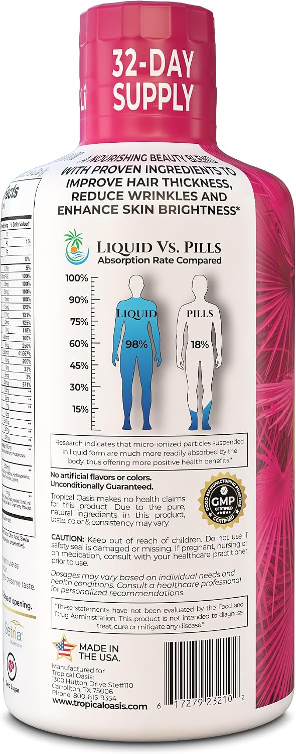 Tropical Oasis Multivitamínico Líquido para Mujeres + Crecimiento d...