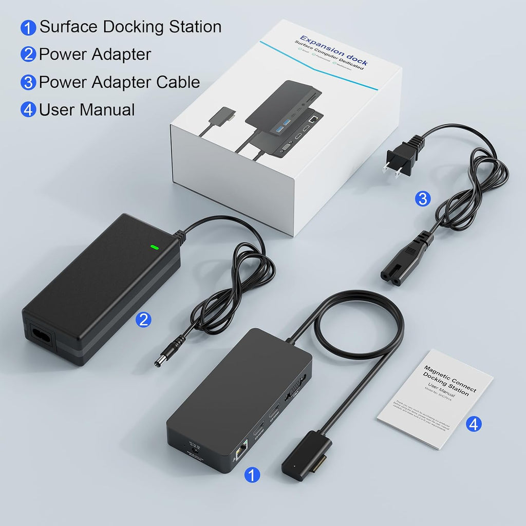 Estación de acoplamiento para superficie, pantalla triple a través de HDMI