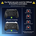 FASTSNAIL Base de carga compatible con el controlador Joycon 2 y Switch 1/2