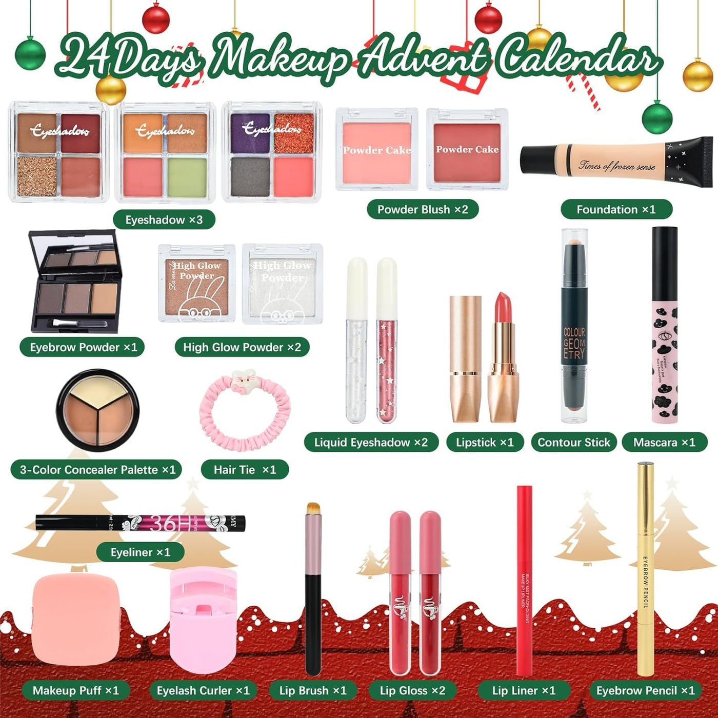 Calendario de Adviento de maquillaje 2025 para mujeres y adolescent...