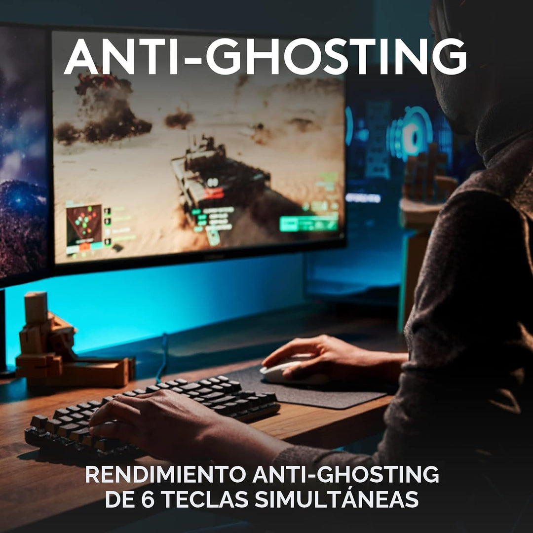 Logitech G 413 SE Teclado mecánico para juegos de tamaño completo,...