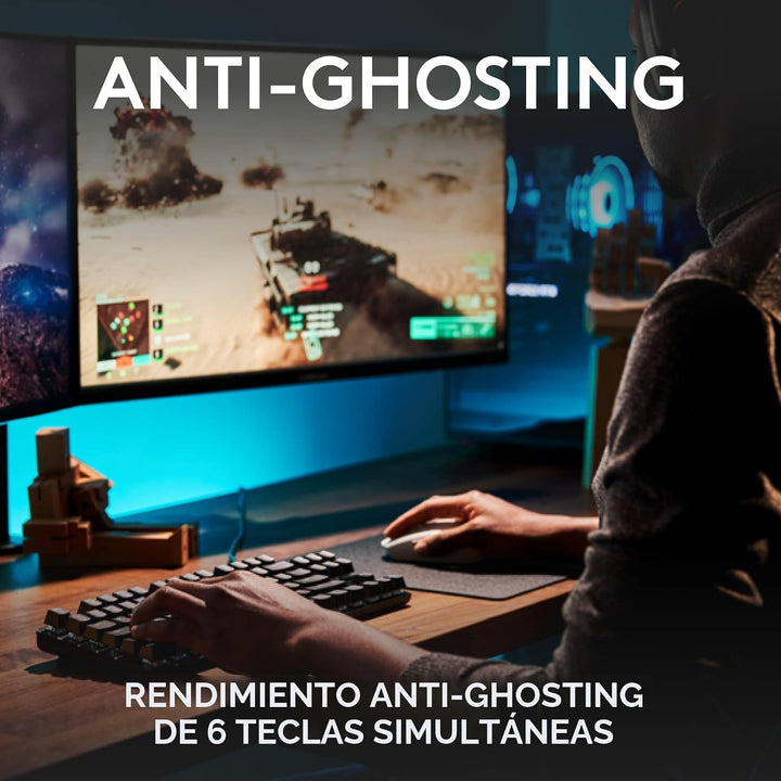 Logitech G 413 SE Teclado mecánico para juegos de tamaño completo,...