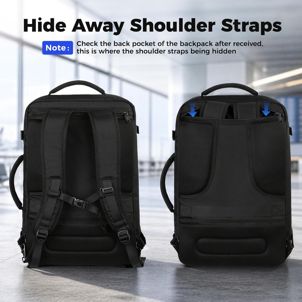 MATEIN Mochila de transporte, mochila de viaje expandible extra grande para