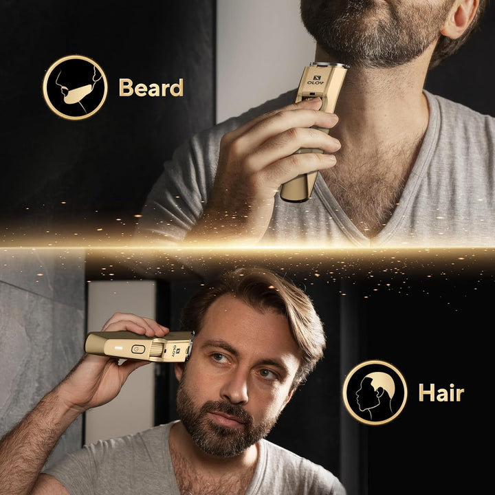 OLOV X Recortadora de barba para hombre - Recortador todo en uno co...