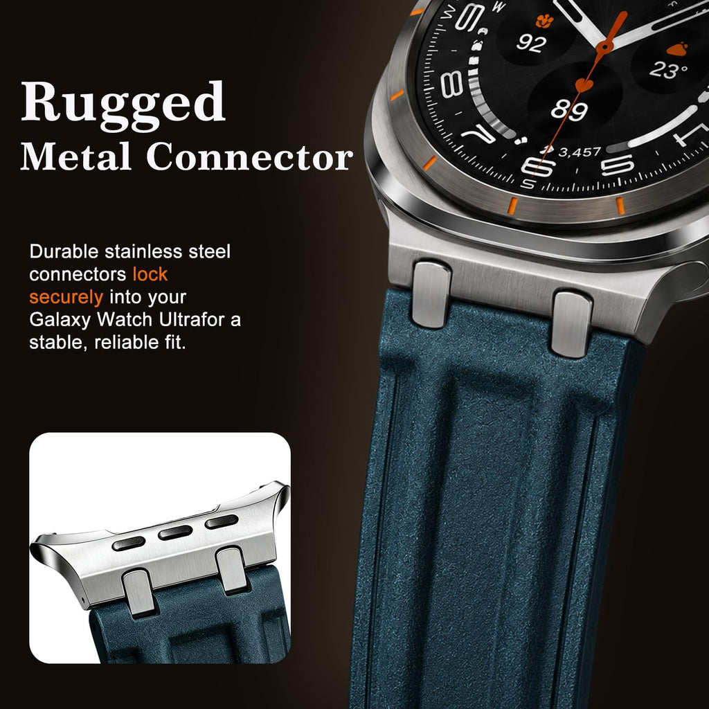 Correa de cuero retro compatible con Samsung Galaxy Watch Ultra 2/1 de