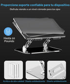 Lpoake Soporte plegable ajustable para laptop, soporte ergonómico portátil para computadora portátil, compatible con computadoras portátiles de 10 a 15.6 pulgadas