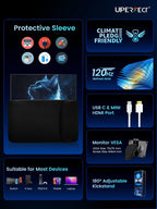 UPERFECT Monitor portátil de 18.5 pulgadas 120HZ 125% sRGB 1080P co...