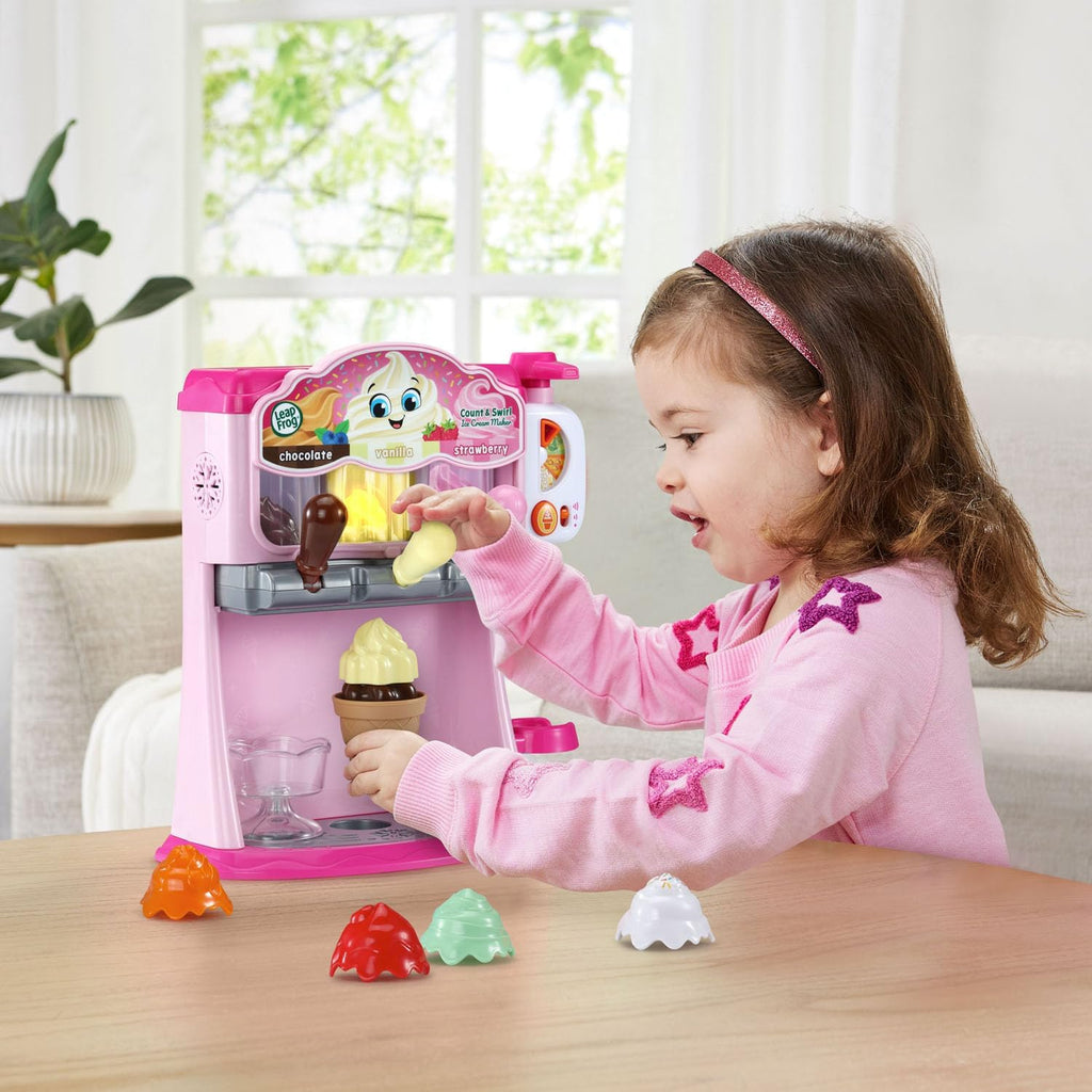 LeapFrog Count and Swirl - Juego para hacer helados para niños, color rosa