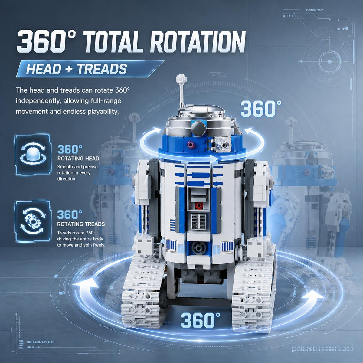 Kit de construcción de robot mecánico galaxia, control remoto y aplicación, juguetes de construcción de robot STEM, compatible con robot Lego, regalos de cumpleaños para el día del padre para