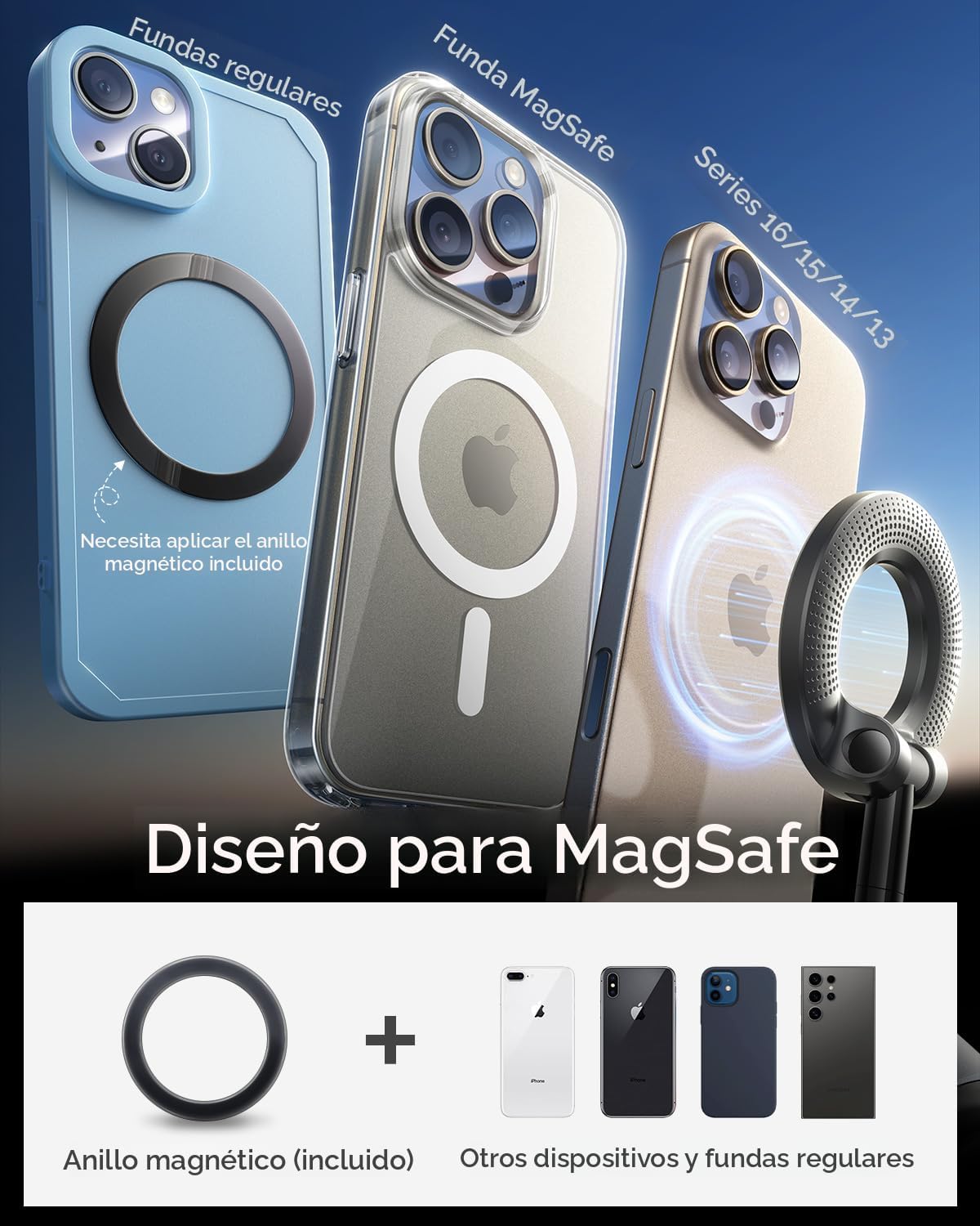 Magsafe - Soporte de teléfono mejorado para tu automóvil, soporte para automóvil ultra magnético, soporte de teléfono de succión de vacío ajustable de 360°, accesorios de camión para hombres y