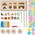 Montessori Toys, Bloques de Construcción de Madera Sólida y Formas, Juego de Xilófono