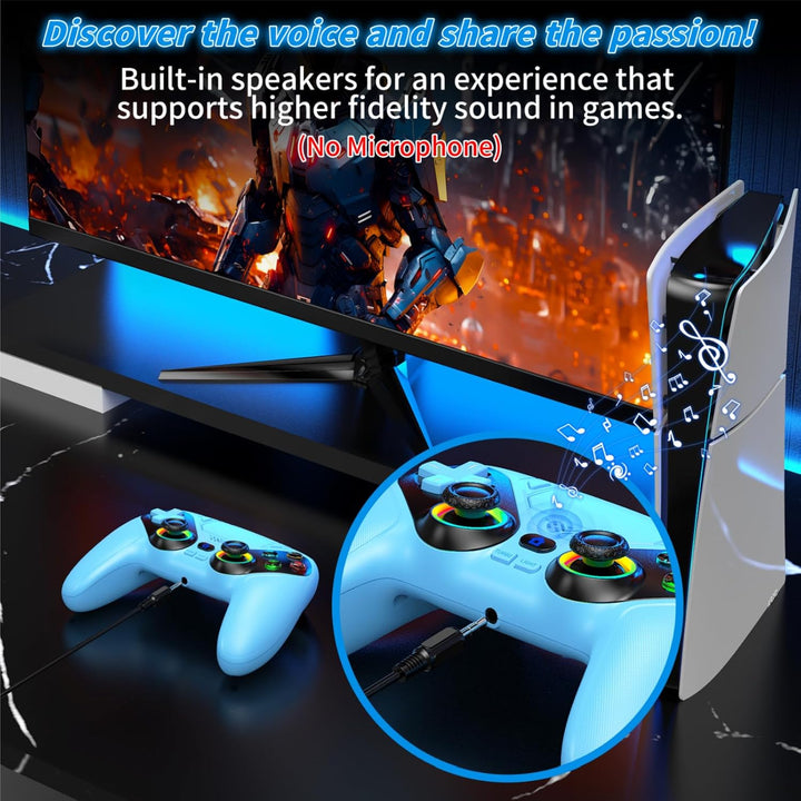 Dinosoo RGB Wireless Controller for PS5\/PlayStation 5 PC, Bluetoot...