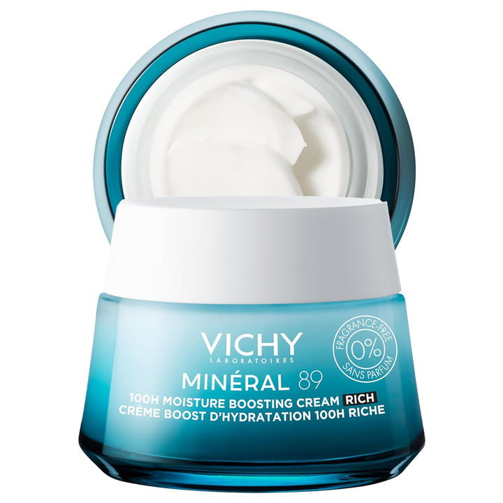 Vichy Mineral 89 Fragrance Free Cream, Moisture Boosting Cream with...
