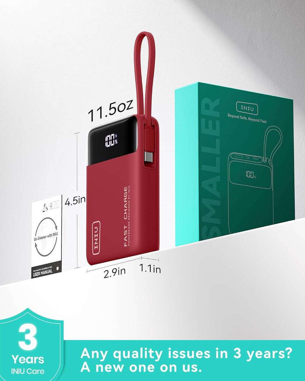 INIU Cargador portátil, batería externa compacta de 20000mAh