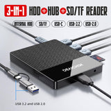 Devichin Disco duro externo de 1 TB, USB C y USB 3.0 multipuerto Hu...