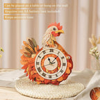 KAAYEE Rompecabezas 3D para adultos, reloj de pollo, rompecabezas de madera para gallina