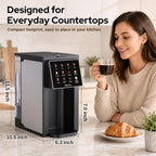 Mecity Cafetera digital compatible con cápsulas K Cup, máquina de café americano inteligente con pantalla táctil sobre hielo, preparación rápida, 6, 8, 10, 12 onzas opcionales, sabor ajustable