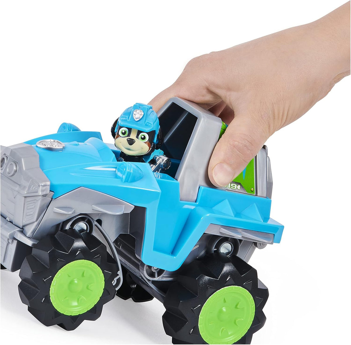 Paw Patrol, Dino Rescue Rex - Vehículo transformador con figura de dinosaurio misterioso
