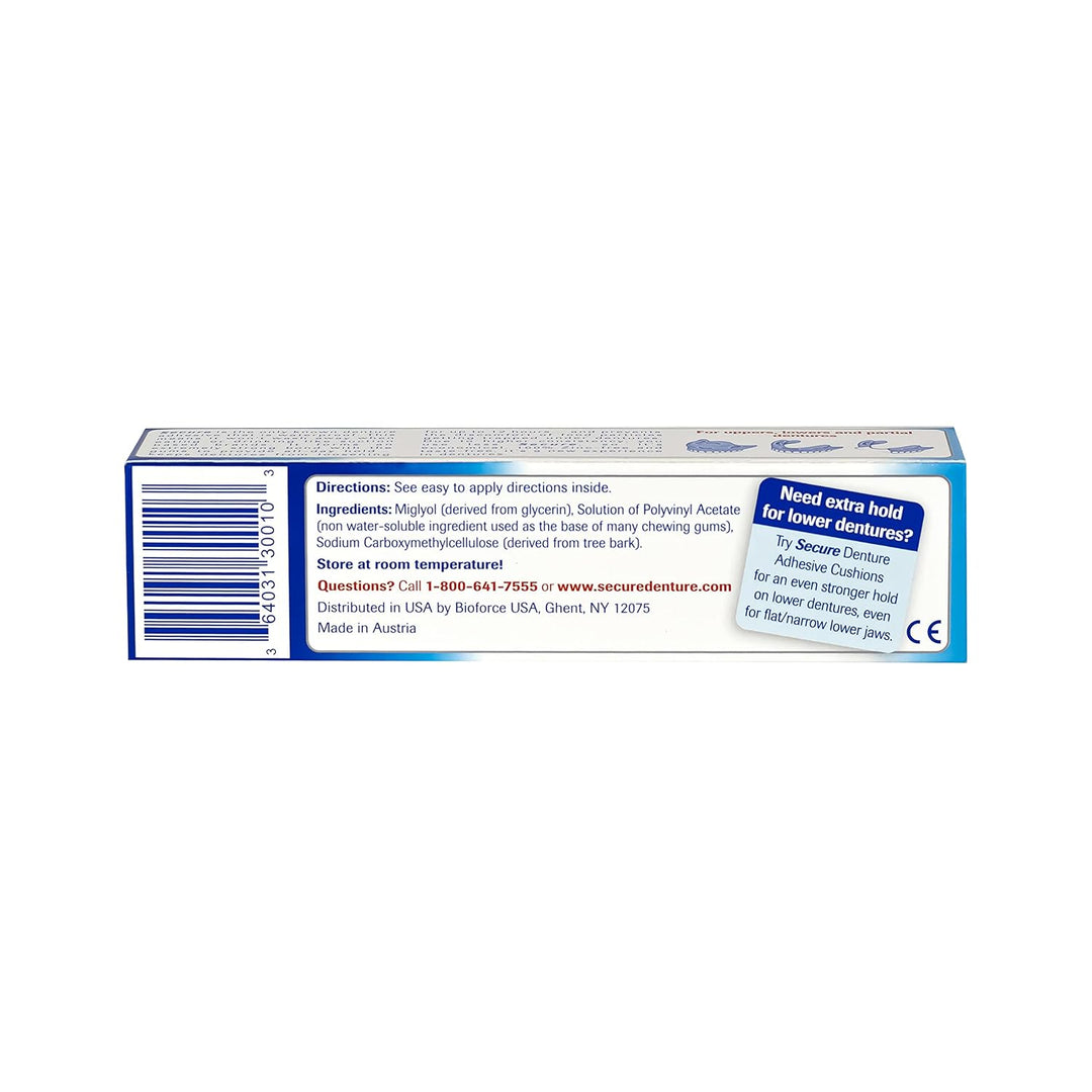 Secure Adhesivo impermeable para dentaduras postizas, sin zinc, suj...