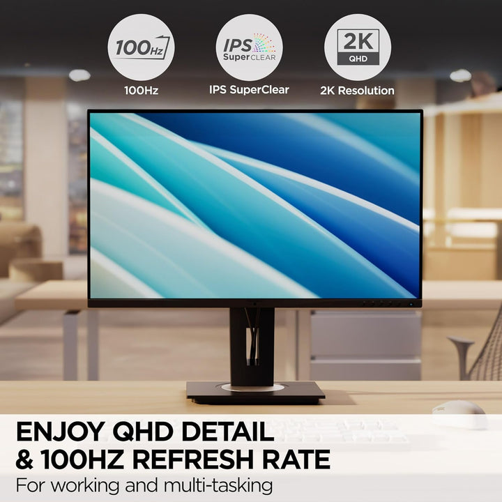 ViewSonic VG2748A-2K Monitor de 27 pulgadas 1440p, IPS con sensor d...