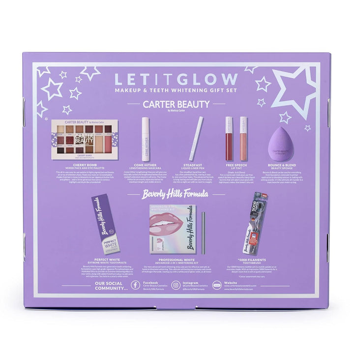 Carter Beauty Let It Glow - Juego de maquillaje y blanqueamiento de...