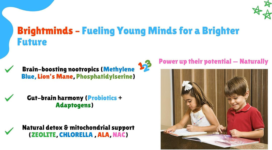 Brightminds - Gomitas de desintoxicación de zeolita para niños, des...