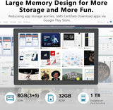 RUIQIAI Tableta Android 15, tabletas 2 en 1 de 10 pulgadas con tecl...