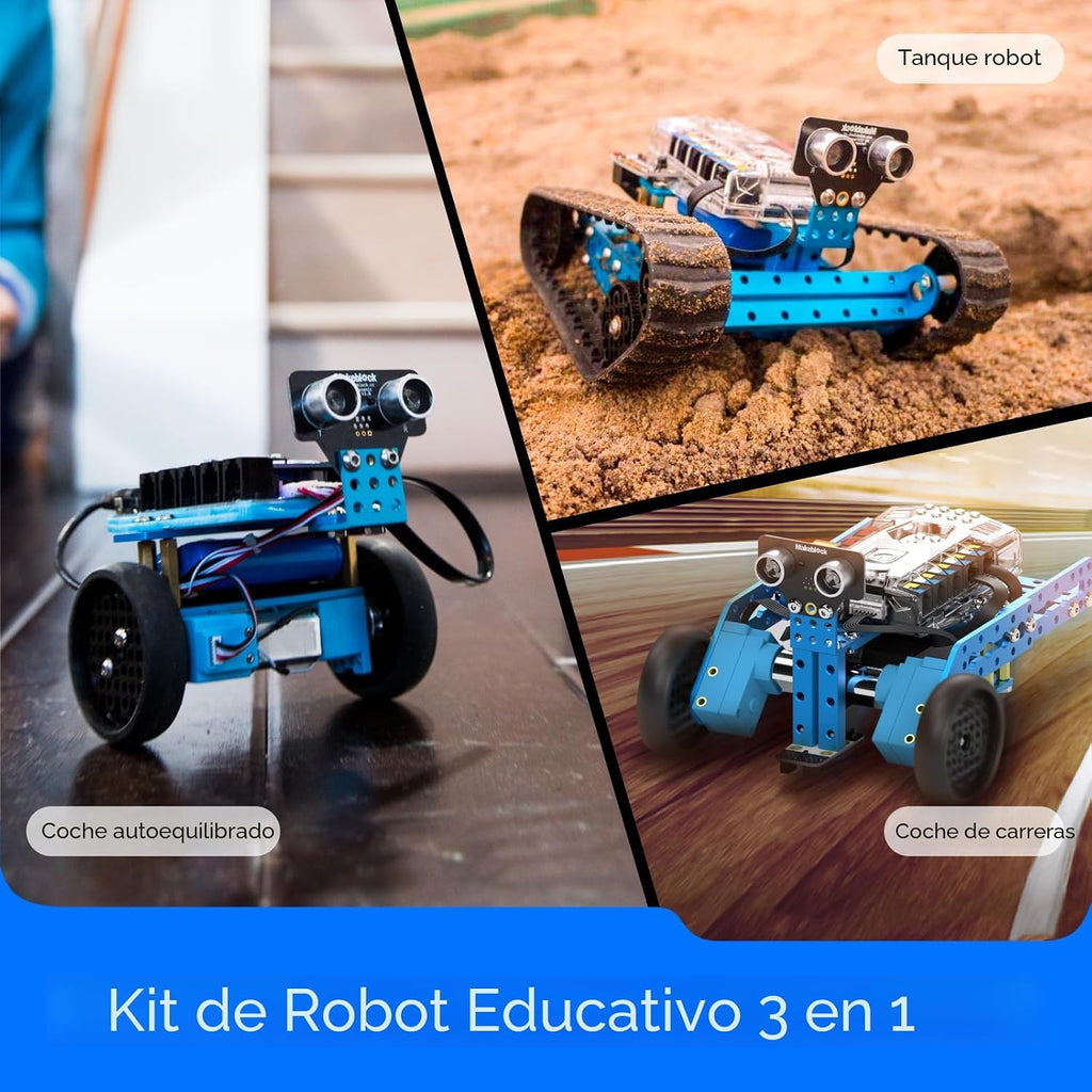 Set de robot educativo transformable mBot Ranger STEM de Makeblock, de bricolaje, kit de robot 3 en 1, Arduino, aprendizaje de código Scratch 2.0, para aprender código, robótica, electrónica y divertirse