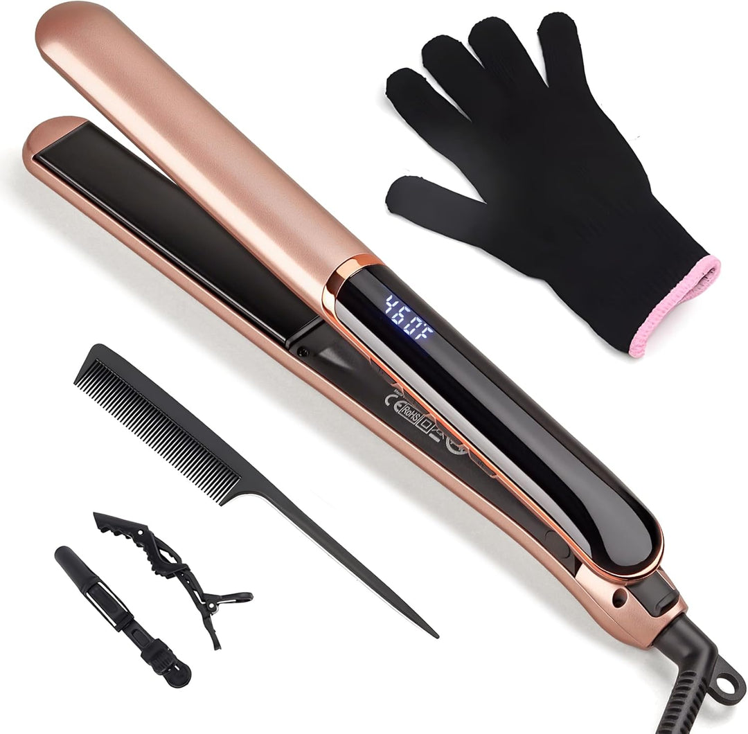 Plancha de pelo con placas flotantes para obtener un cabello más br...