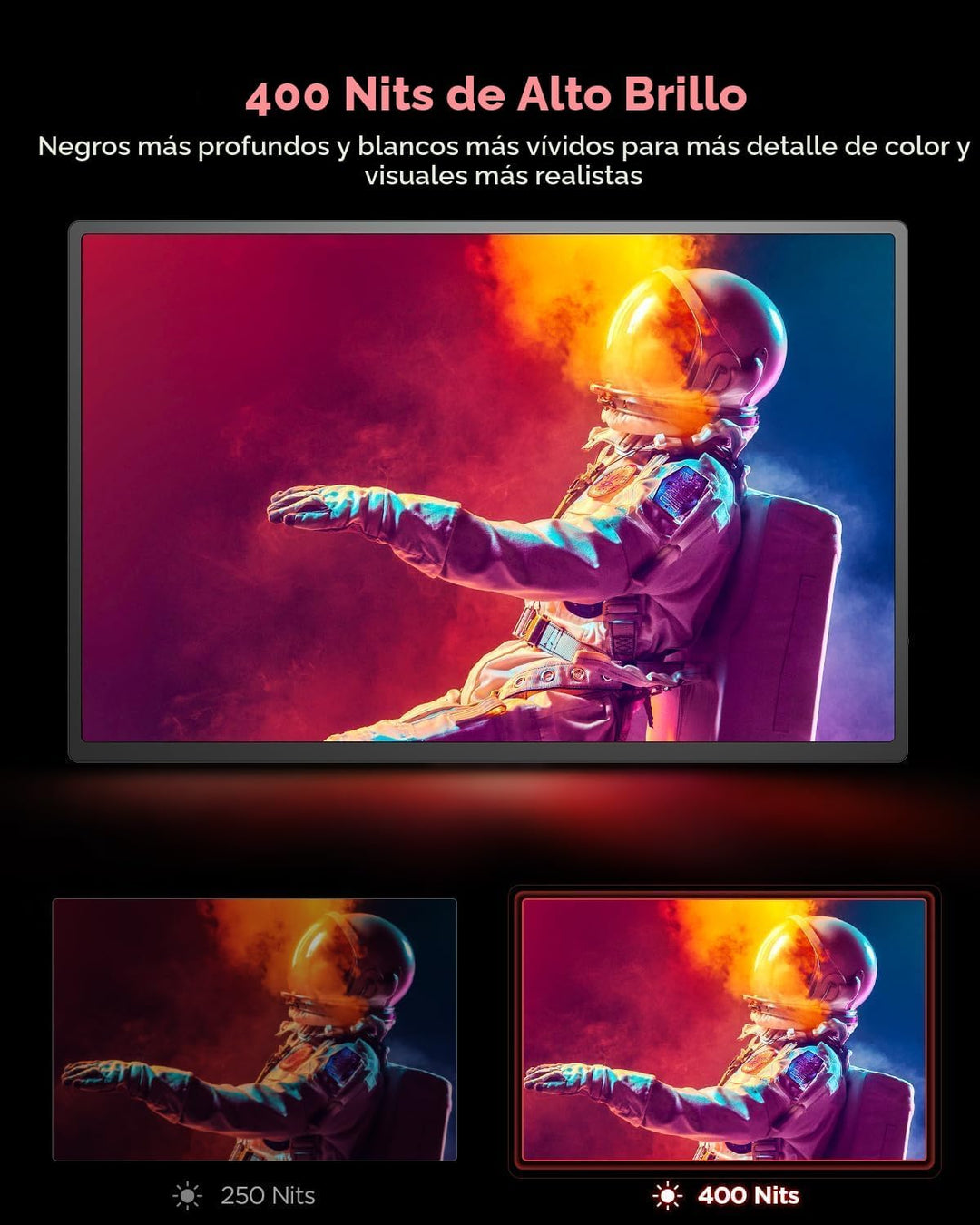 UPERFECT Monitor portátil para juegos 2K 120Hz, 16" 2560x1600 Q...