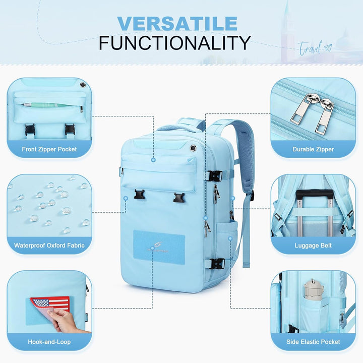 Maelstrom Mochila de viaje para mujeres y hombres, mochila para lap...