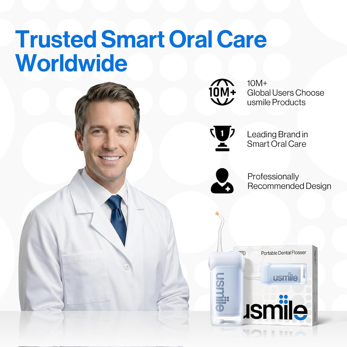 usmile C10 Hilo dental portátil \u2013 Apto para viajes, batería de...