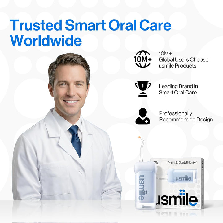 usmile C10 Hilo dental portátil \u2013 Apto para viajes, batería de...