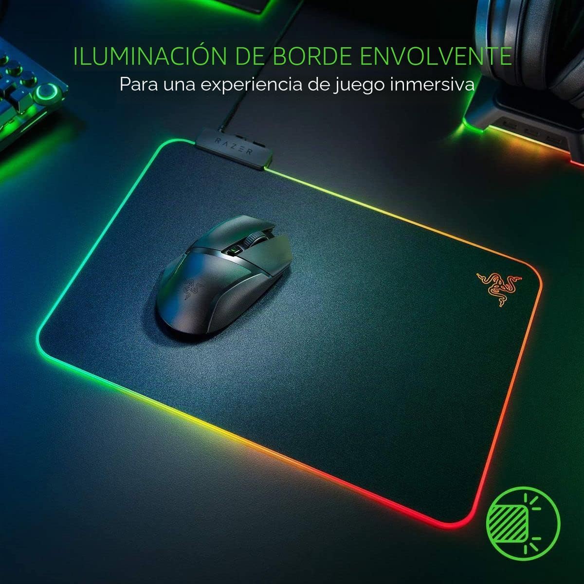 Razer Firefly Hard V2 RGB - Alfombrilla de mouse para juegos