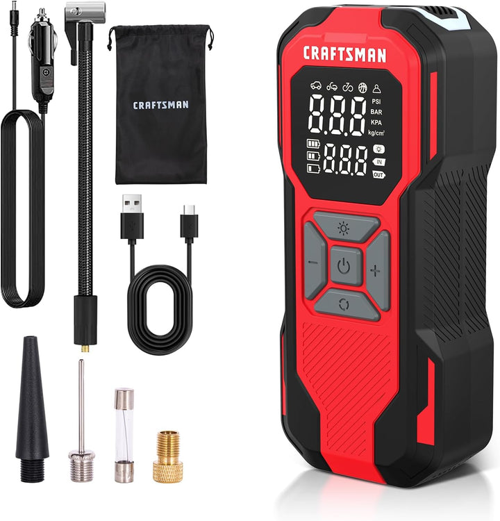 CRAFTSMAN Compresor de aire portátil para inflador de neumáticos, m...