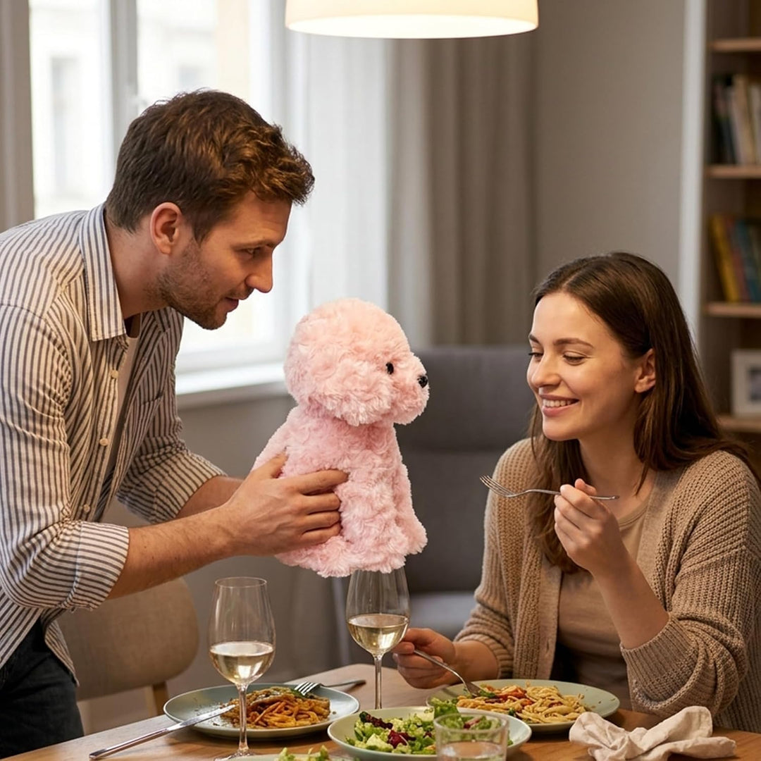 WEIGEDU Animales de Peluche de Perrito Rosa Juguetes de Peluche, Ca...