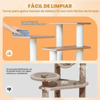 Torre para gatos de 46 pulgadas para interiores y exteriores, condominio