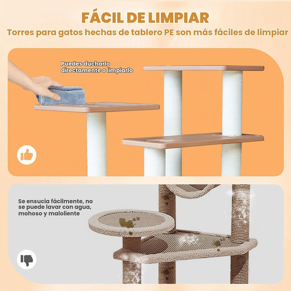 Torre para gatos de 46 pulgadas para interiores y exteriores, condominio