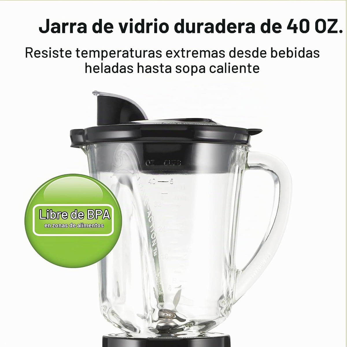 Hamilton Beach Quiet Blender para Smoothies con Wave Action System