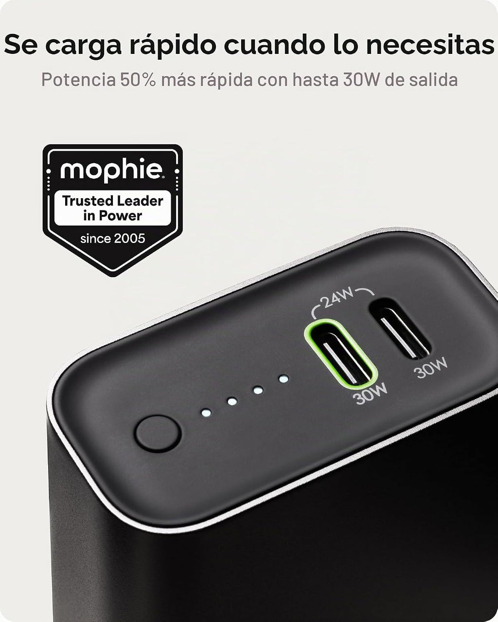 Mophie Powerstation Fast - Banco de energía de 10,000 mAh