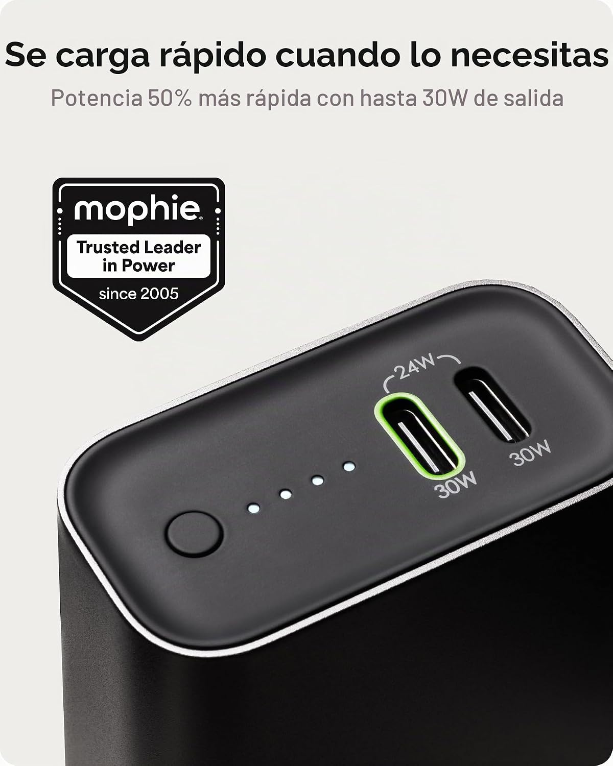 Mophie Powerstation Fast - Banco de energía de 10,000 mAh