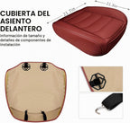 Funda de asiento de coche para piel sintética de lujo y comodidad