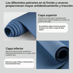 Tapete de yoga extra ancho de 72 x 32 pulgadas, tapete de ejercicio antideslizante de TPE para entrenamiento en casa, tapete de yoga grande de alta densidad de 0.236 pulgadas para hombres y
