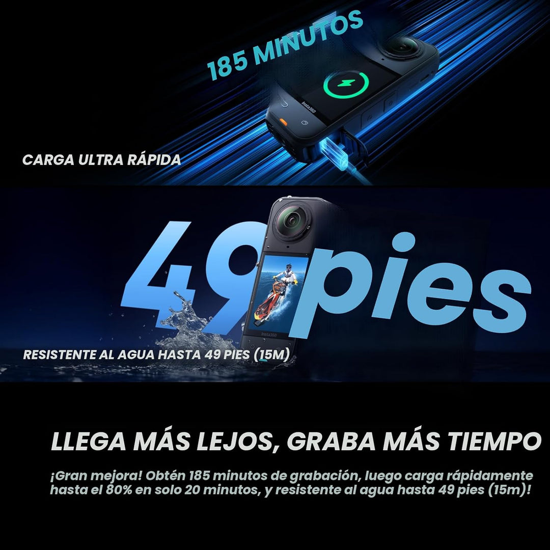 Insta360 X5 Paquete Creador - Cámara de acción 8K 360° impermeable,...
