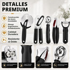 Juego de herramientas de cocina de 5 piezas, accesorios de cocina de acero