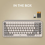 Logitech POP Keys Teclado inalámbrico mecánico con teclas de emojis...